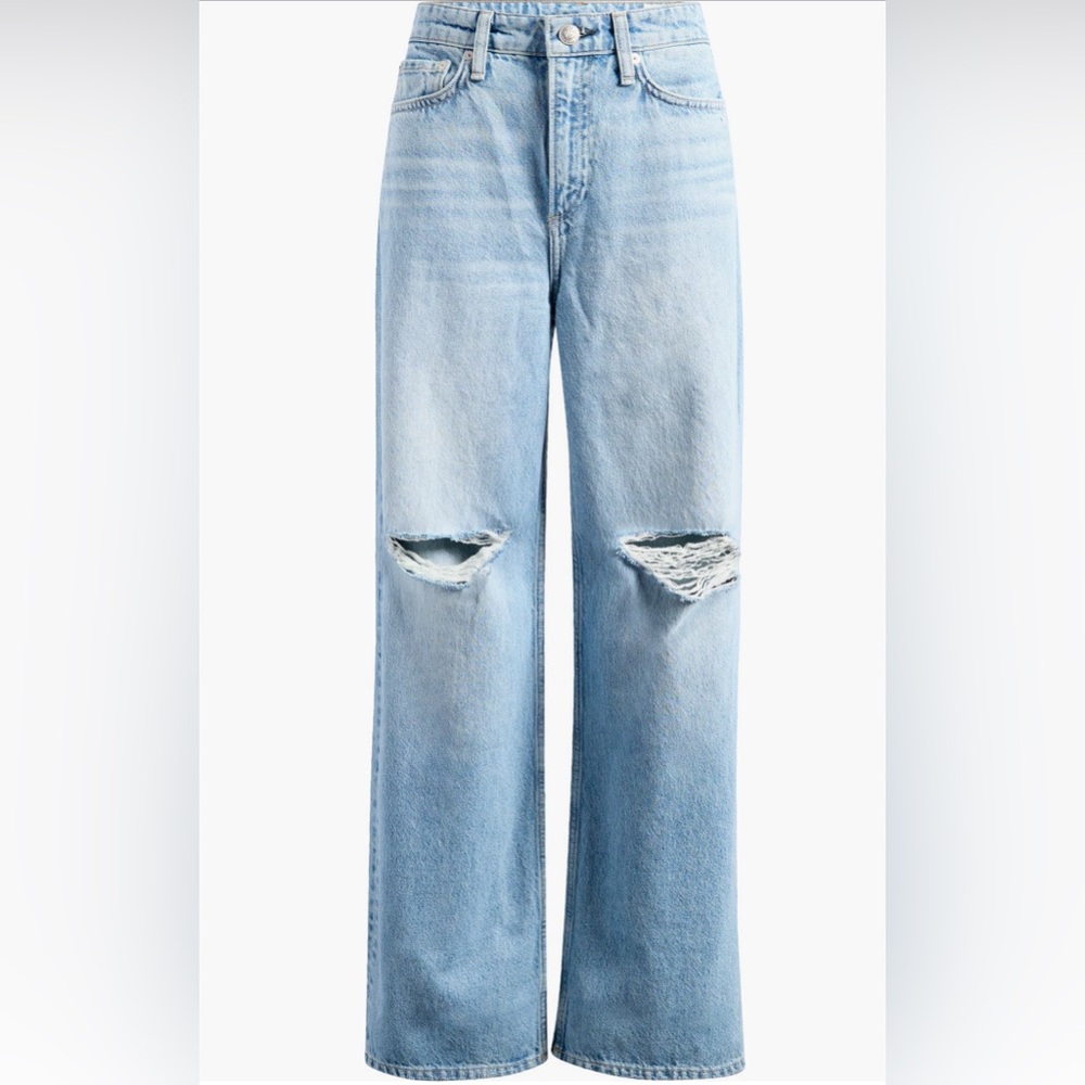 rag & bone Logan Distressed Mid Rise Wide
Leg Jeans Color: Ludlow size 30&31 - Picture 5 of 13